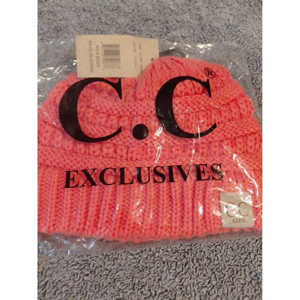 Cc Kids Exclusives Coral Osfm Cable Knit Beanie